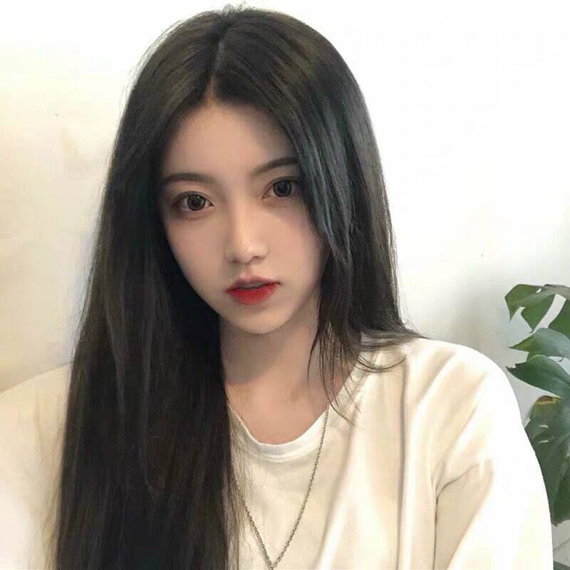 网红假发女长直发中分刘海圆脸逼真长发隐形无痕长直发及腰中长发