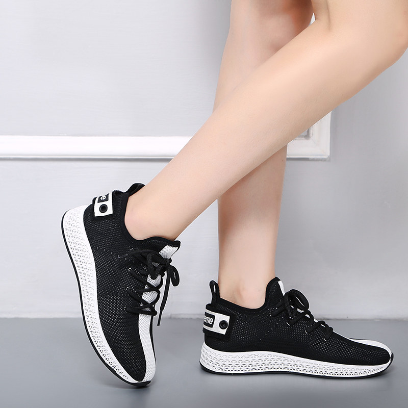 日泰女鞋休闲运动鞋秋季飞织新款英伦单鞋