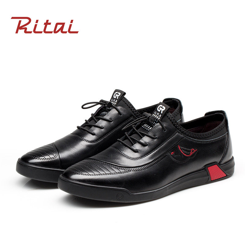 休闲日泰男鞋皮鞋秋冬季新款韩版潮流百搭刺绣单鞋