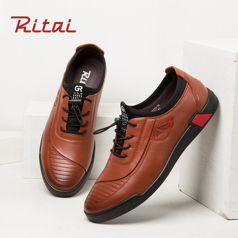 休闲日泰男鞋皮鞋秋冬季新款韩版潮流百搭刺绣单鞋