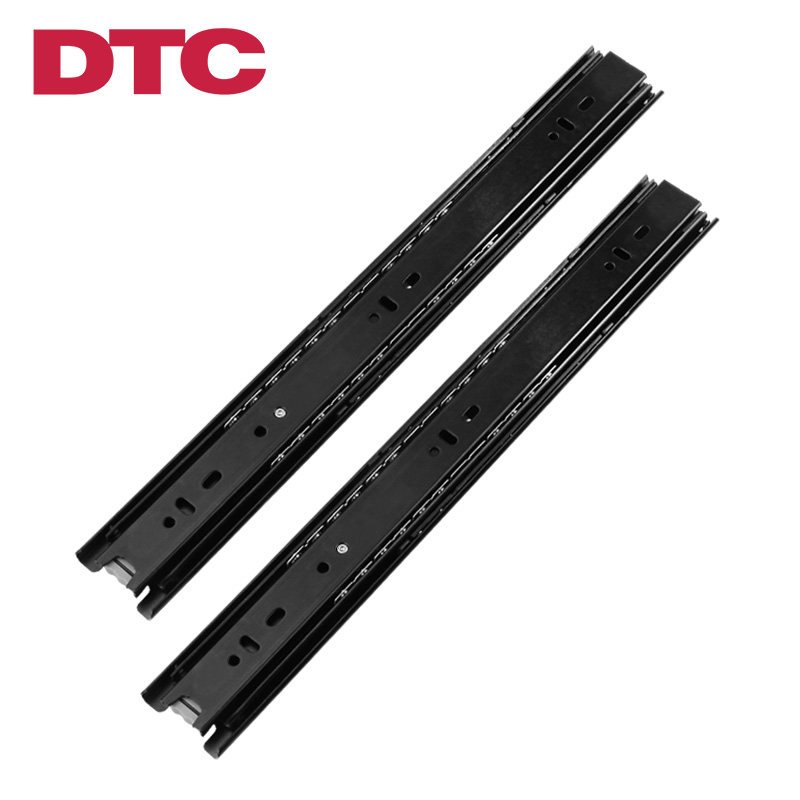 三节轨道广东东泰dtc静音抽屉导轨家具滚珠导轨