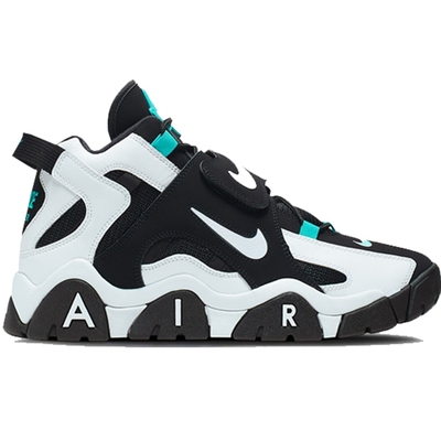 耐克nike air barrage mid薄荷绿全黑奶牛男篮球鞋at7847-001-002