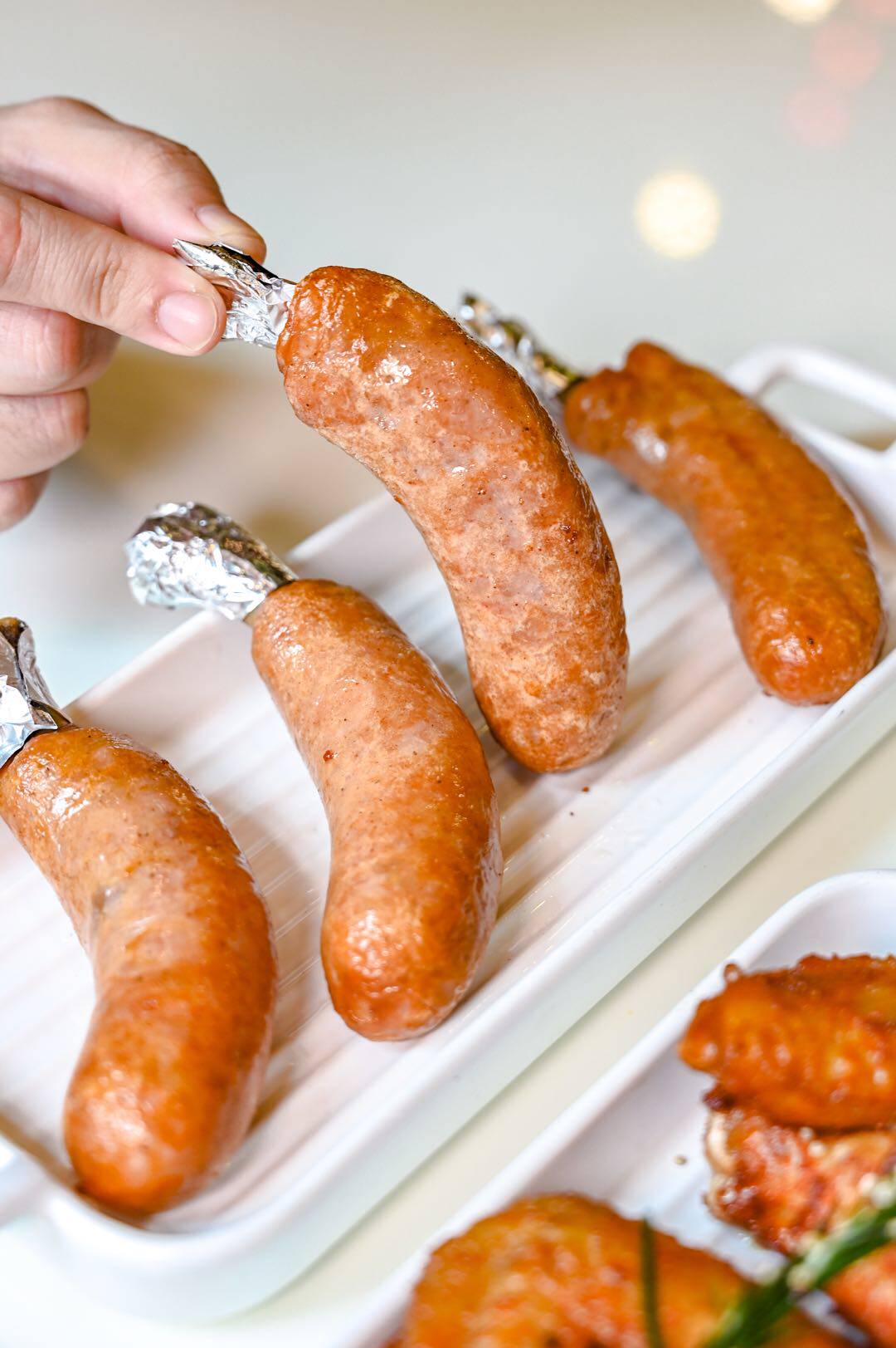 香肠日式骨付带骨沃马付骨原味烟熏米鹿烤肠香肠