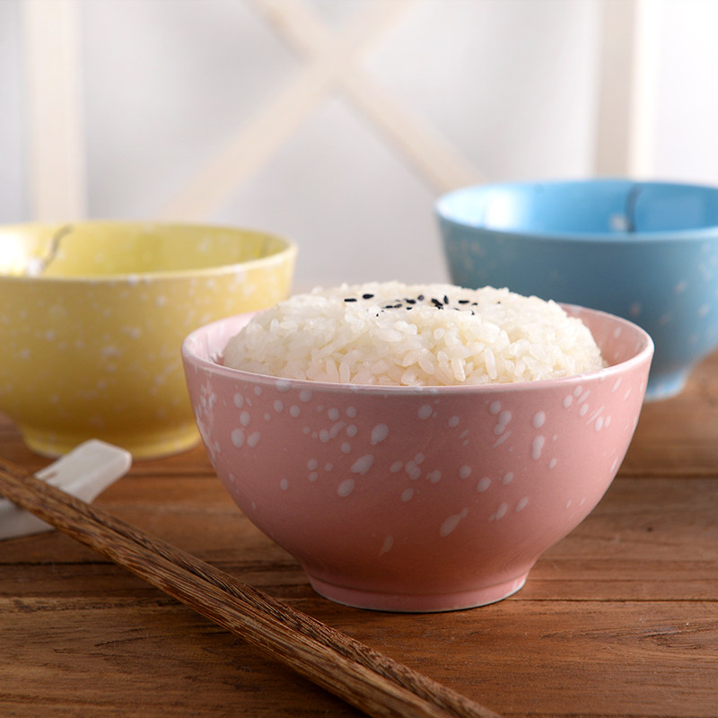 家用厨房吃饭碗大号学生陶瓷碗创意可爱成人米饭碗防烫加厚面碗