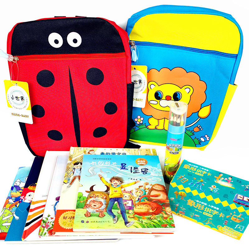 入学幼小桥梁送彩书包卡通7册故事书绘本社交礼仪启蒙认知书