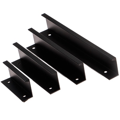 柜门隐形定制衣柜现代简约欧式橱柜抽屉黑色暗装门把手小拉手