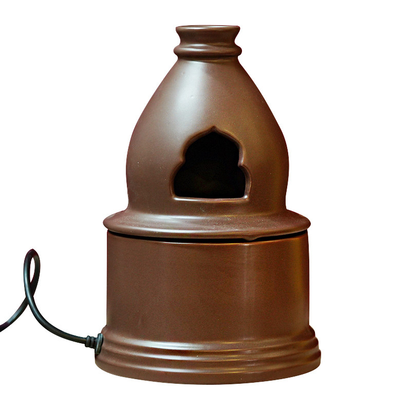 藏式插电电烟供炉复古触摸陶瓷藏传佛教用烟供盘香薰炉