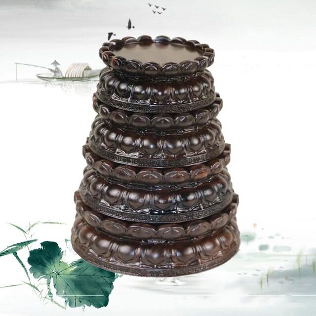 底座实木圆形菩萨观音莲花整块雕刻工艺佛像木雕