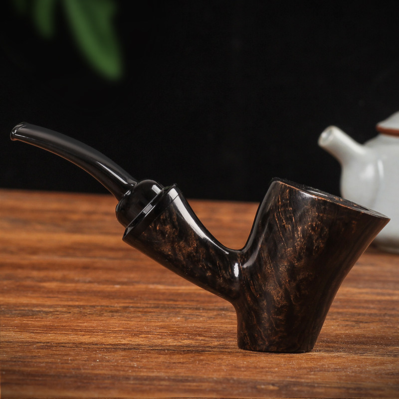 烟斗新款便携烟嘴橡胶天然烟丝优质创意手工烟斗