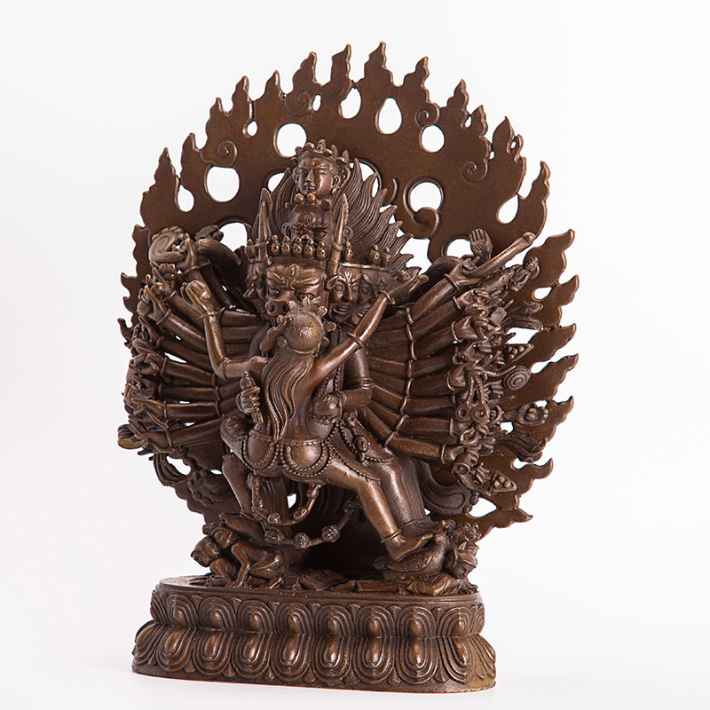 纯铜密宗藏传大威威德金刚金刚牛牛头明王佛像摆件