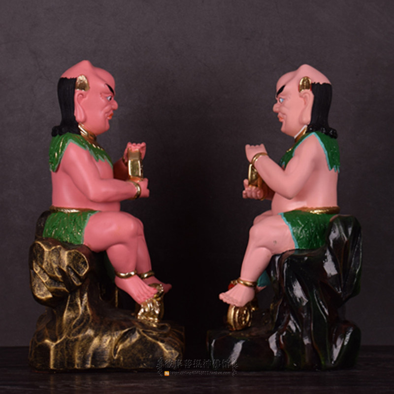 盘古神像12寸天皇皇氏大帝创世敦煌树脂道教摆件