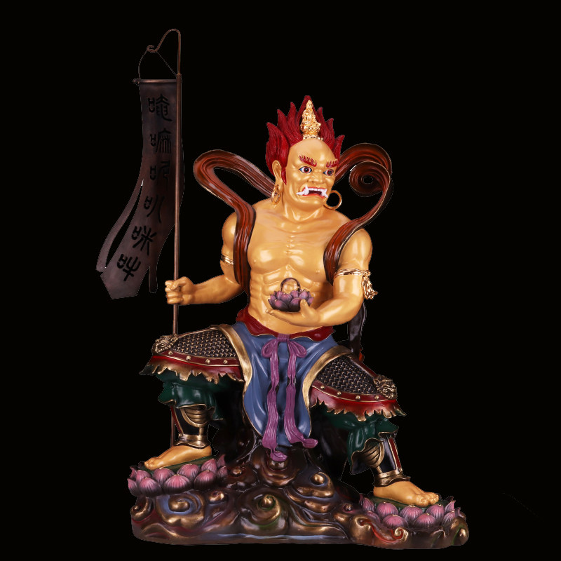 26寸面然大士台湾祥狮纯铜王大士爷普渡居家摆件