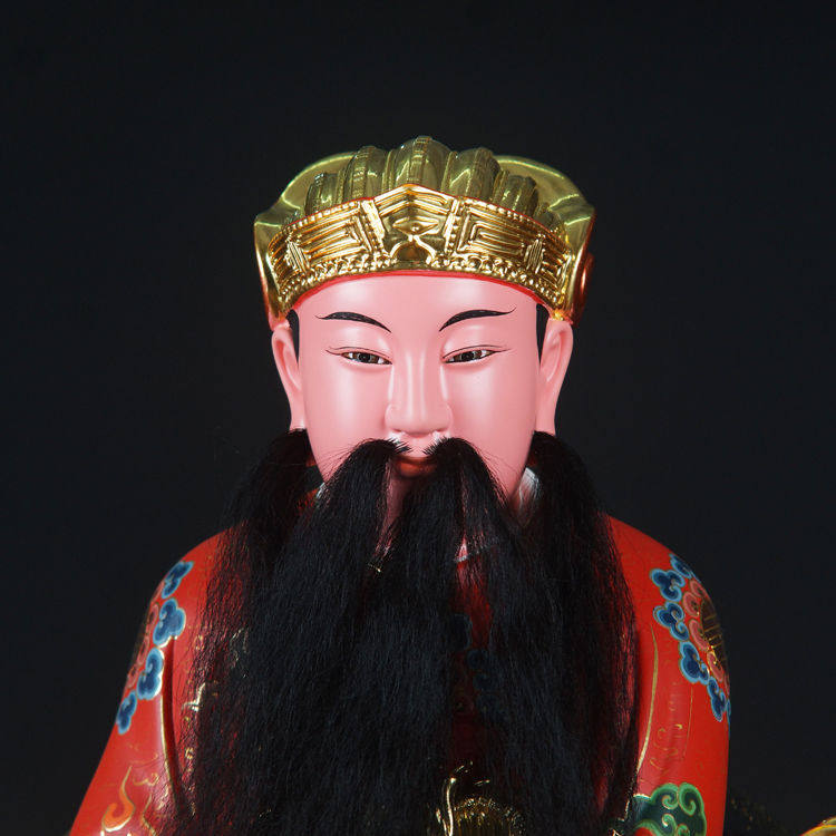 神像保生大帝吴夲吴真人香樟木雕贴金精品佛像摆件