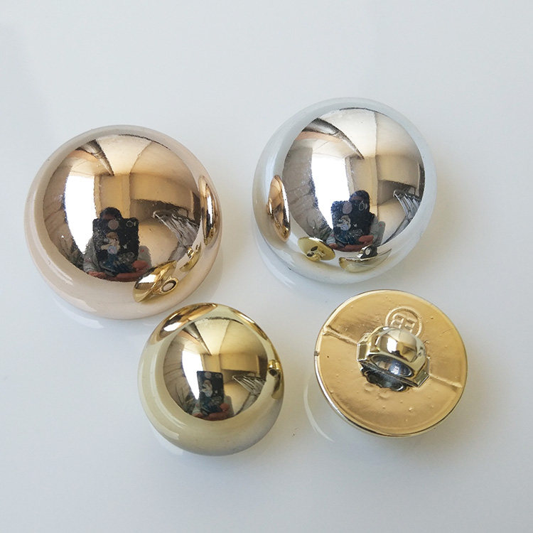 半圆蘑菇光头纽扣仿金金属电镀女士衣服外套纽扣