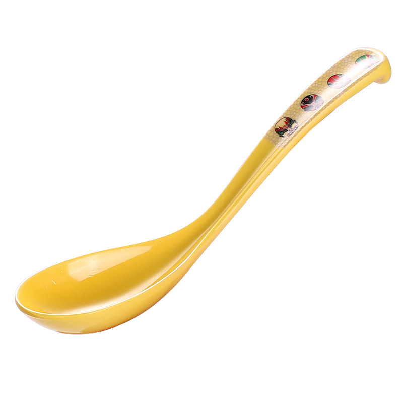 塑料勺子密胺汤勺饭店长柄商用彩色仿瓷勾勺拉面勺家用调羹小汤匙