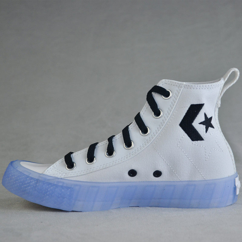 converseallstar匡威蓝色果冻底小闪电高帮男女帆布鞋