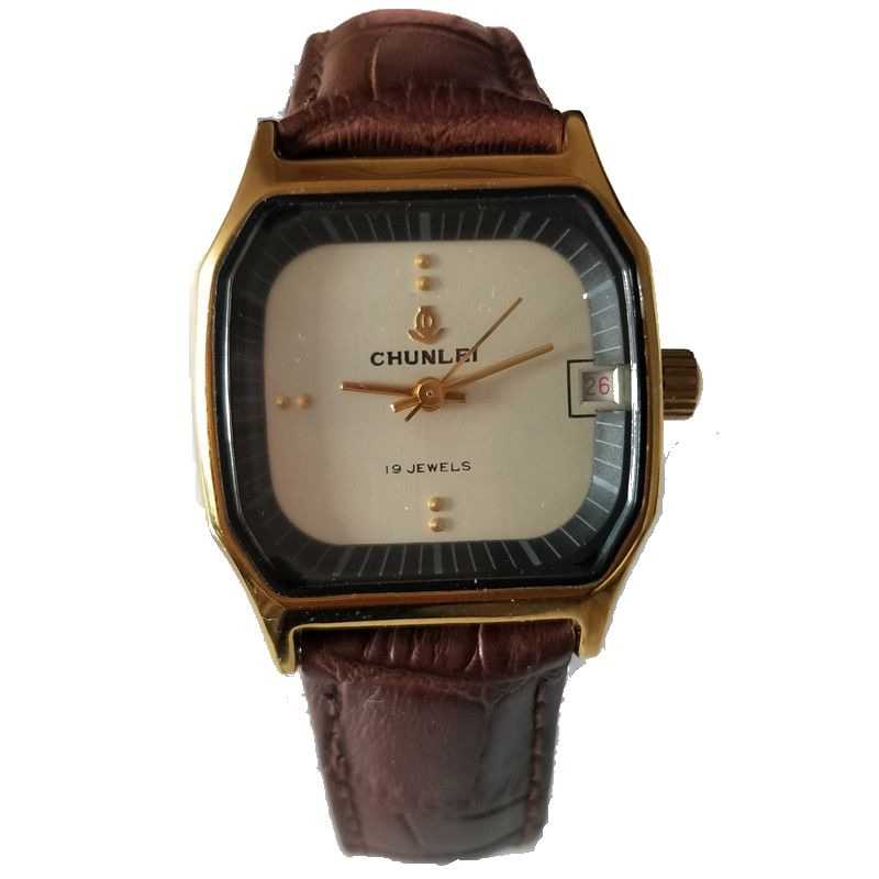 库存上海产春蕾方形复古女士手表文艺气质手动上弦机械腕表ins风