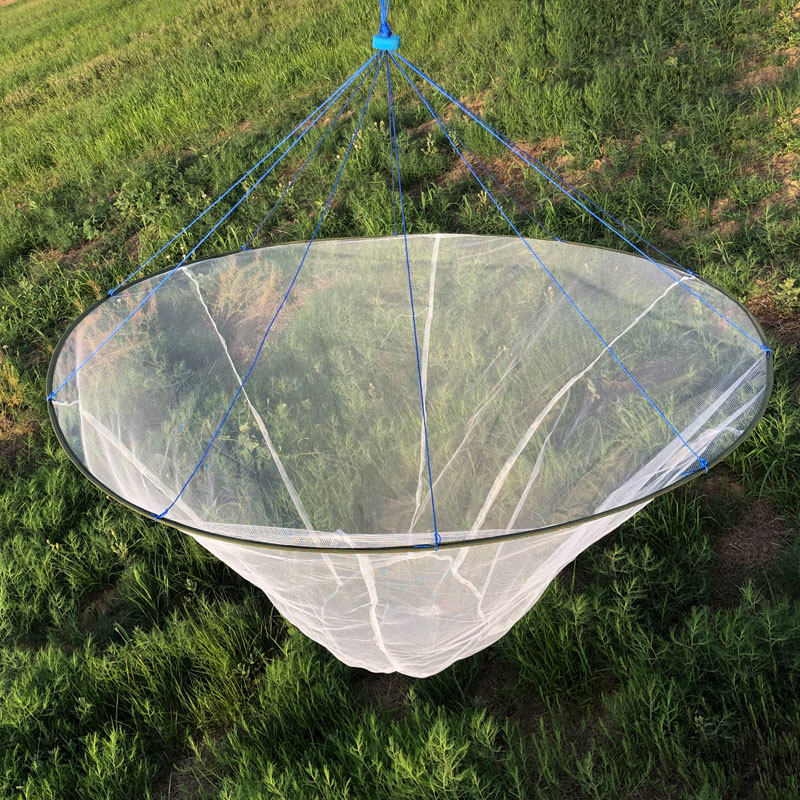 包邮白色折叠搬网捕虾开放式抬网搬筝渔网网捕鱼网