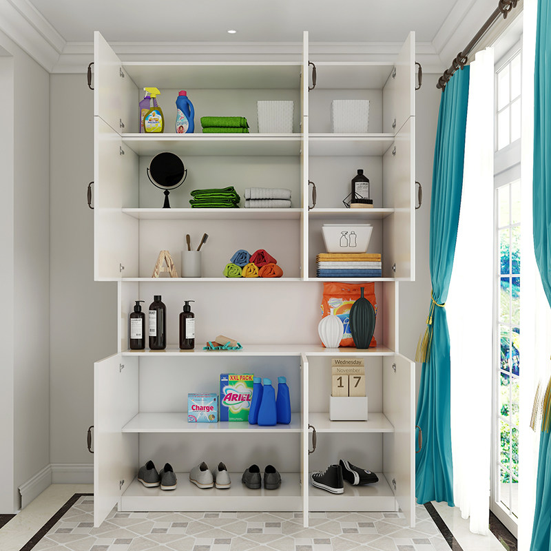 全新飘窗阳台柜带门大衣柜储物柜收纳杂物柜鞋柜防晒组合柜子定做