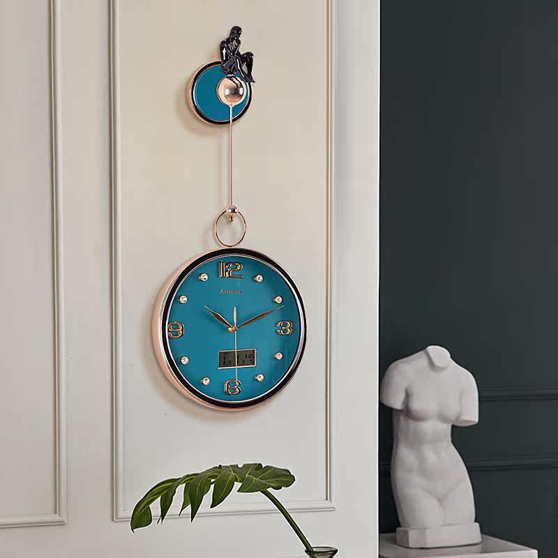 北极星北欧轻奢客厅挂钟家用时尚现代装饰挂表挂钟
