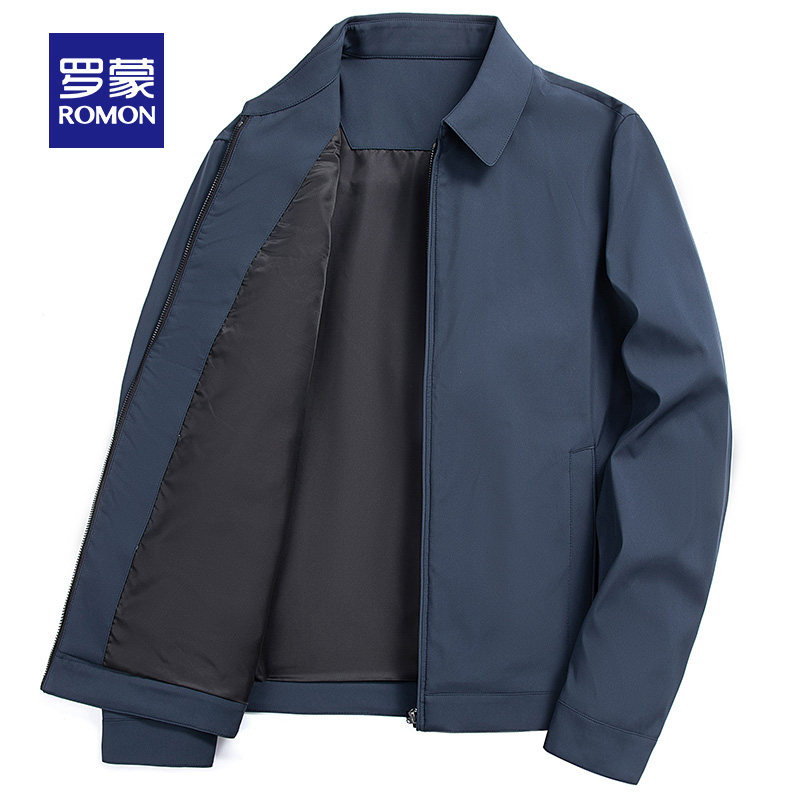 罗蒙男士干部夹克2022春秋新款时尚休闲翻领外套夹克