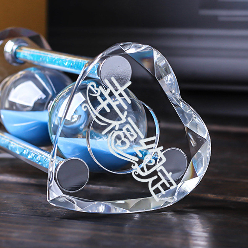 水晶沙漏计时器儿童防摔流沙瓶半小时156030分钟一摆件流沙漏斗