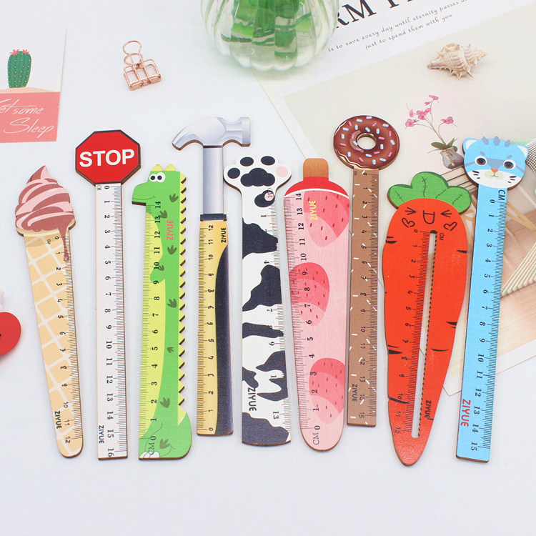 趣味文具用品学习奖品15cm尺子刻度直尺创意各类尺