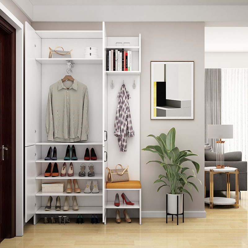 定制入户玄关柜进门口鞋柜衣帽柜衣柜家用简约大容量挂衣服门厅柜