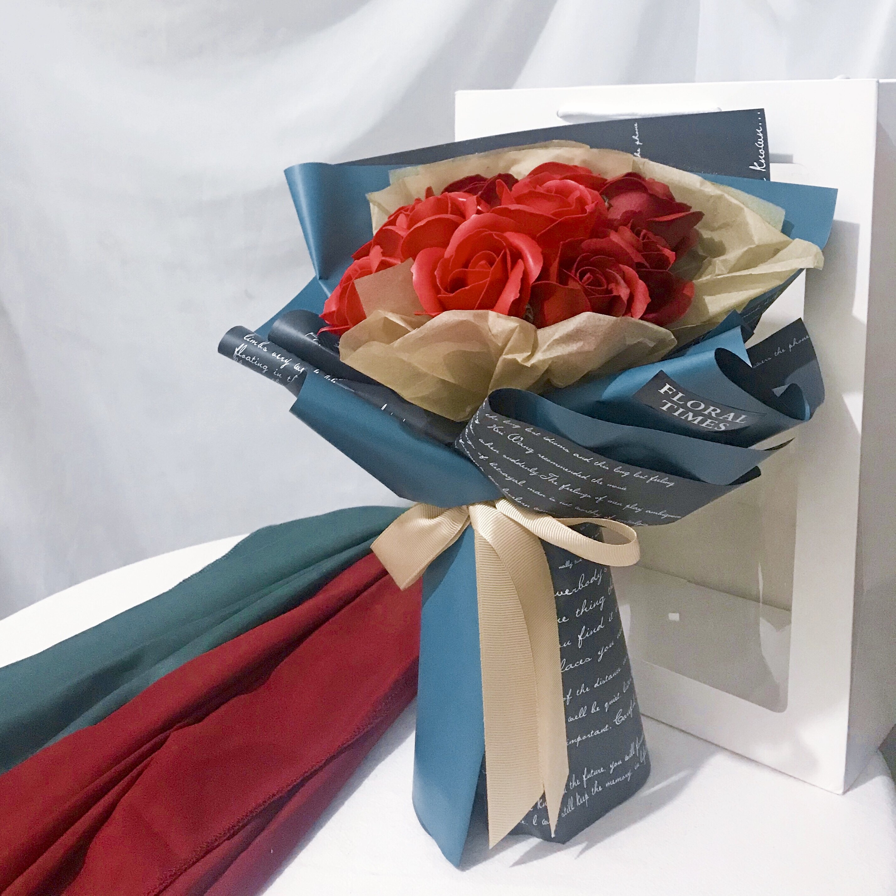 生日手工创意花束母亲节送花女友玫瑰花香皂干花仿真花