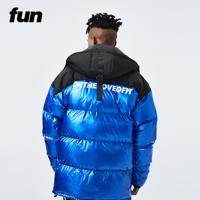 fun潮牌羽绒服pepsi百事冬季新款时尚潮流拼色个性羽绒服