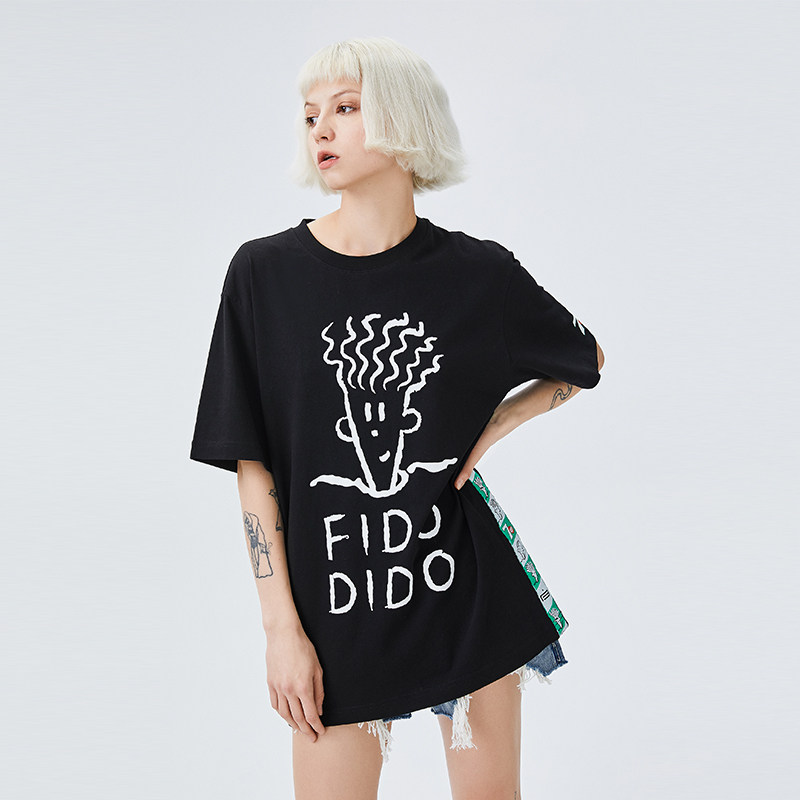 fun时尚潮流休闲舒适宽松七喜联名男女女同时尚t恤