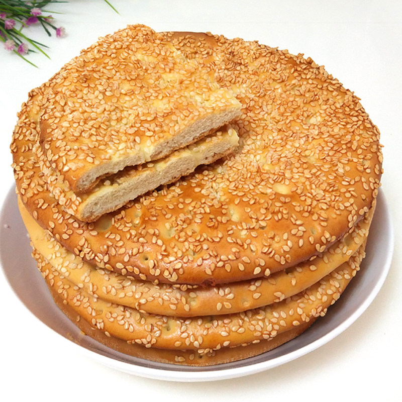 手工新疆馕饼芝麻特产产油酥馕糕点点心传统传统中式糕点