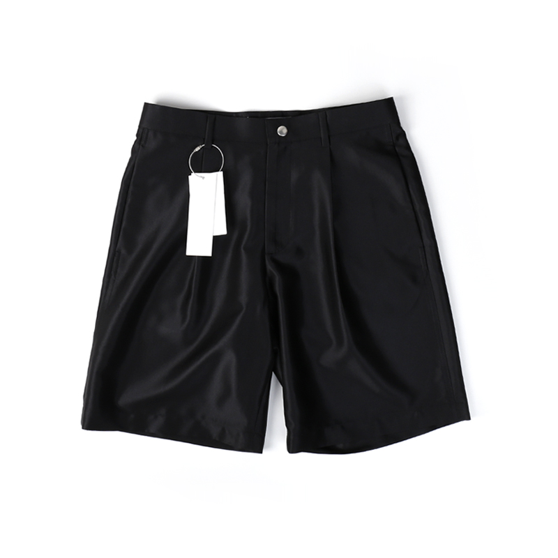 2021设计师品牌MUSLUN夏新款免烫防皱微宽松休闲短西裤男短裤