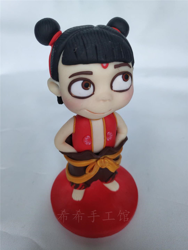 哪吒魔童降世手办手工软陶摆件敖丙粘土公仔软陶泥