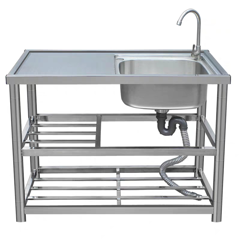 不锈钢水槽水池单槽厨房洗碗池洗菜菜盆支架平台水槽套餐