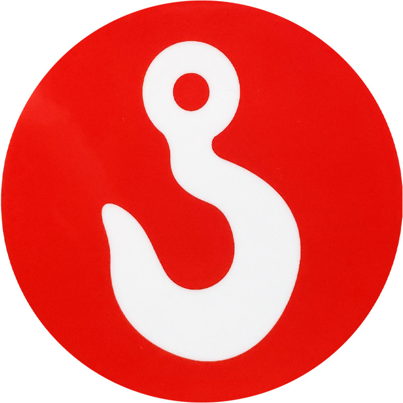 艾瑞达吊钩标志牌挂勾处标签由此起吊提示标识贴纸标志牌