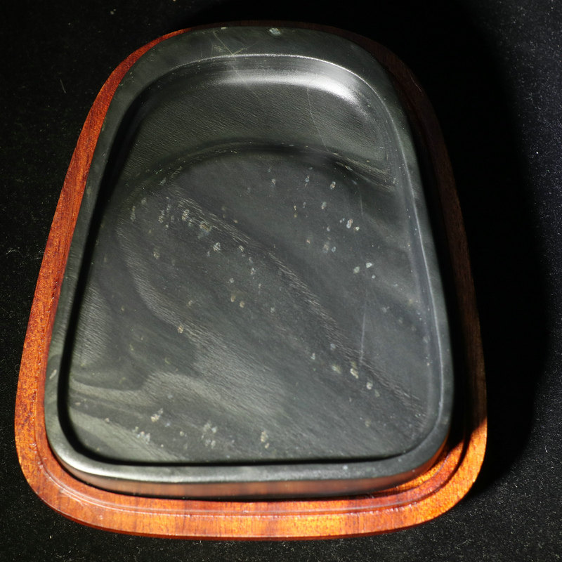 金星龙尾砚台歙砚实用文房原石花纹文房四宝