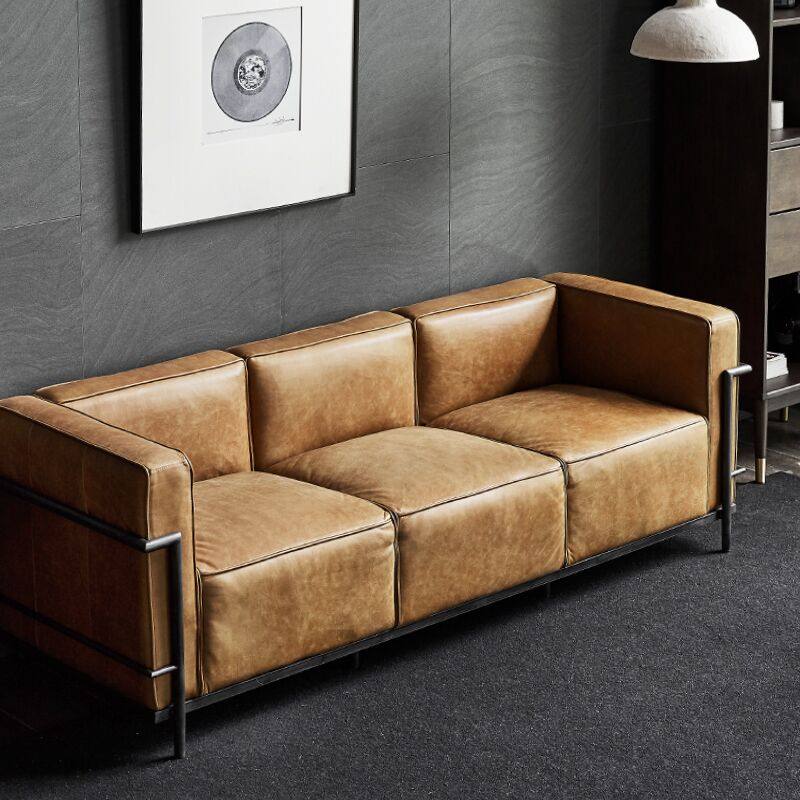 dojus真皮沙发三人位简约后现代客厅小户户型北欧沙发皮艺沙发