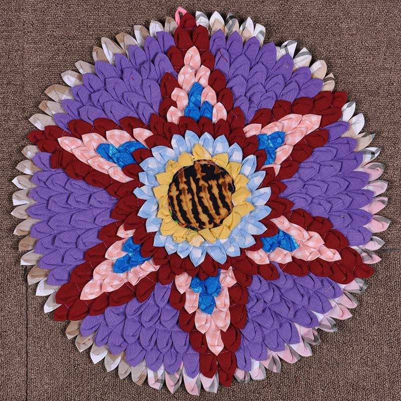 花布泰国手工坐垫椅垫沙发汽车车垫圆形布垫美臀垫