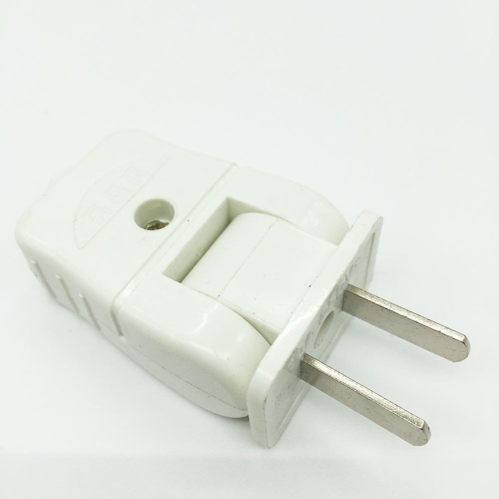 纯铜家用大功率双向90度旋转插头10a2脚插只二极插头