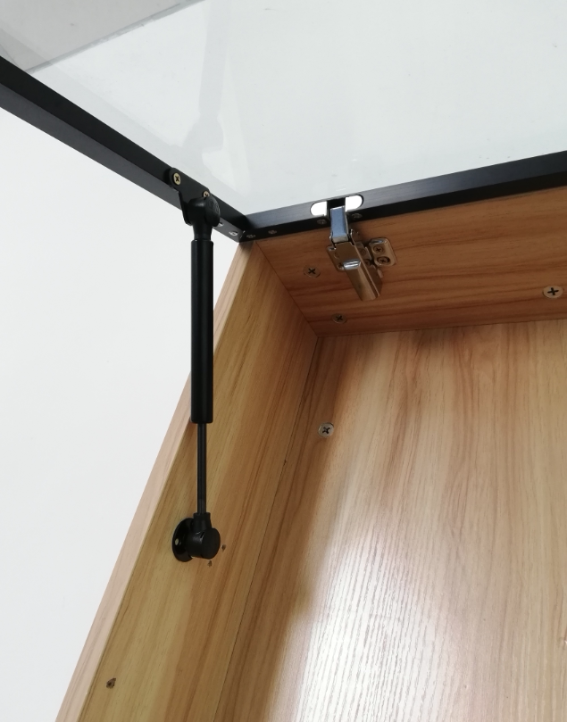 窄铝框门玻璃门液压杆支撑杆上翻橱柜窄框气压气动杆