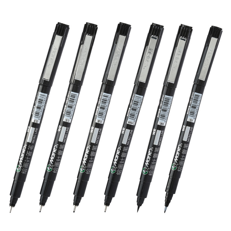 马利针管手绘勾线笔005mm墨线勾边极细学生动漫针管笔