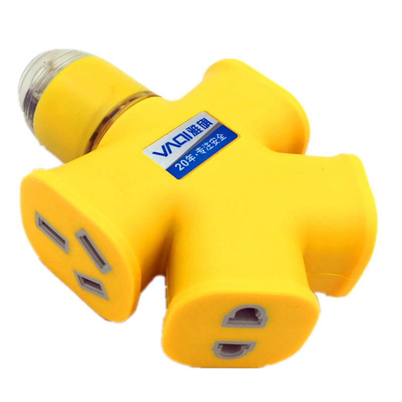 包邮不带线大功率橡胶包胶大字地拖插座防摔防雨人字插摔不烂插板