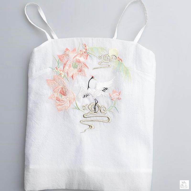 汉服抹胸绣花花里古风内搭吊带古装日常仙鹤文胸