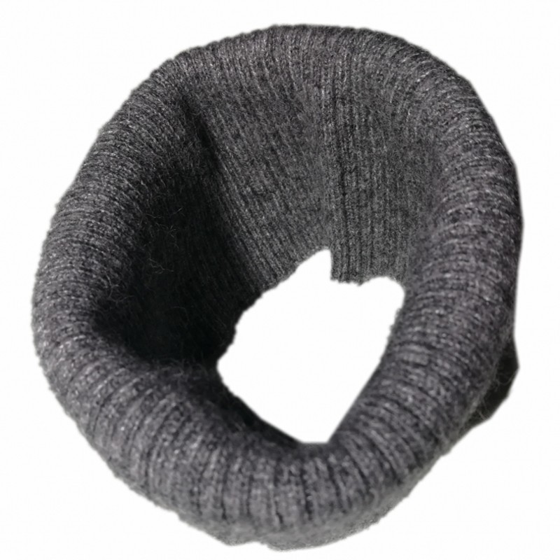 黑色领圈秋冬季羊毛羊绒高领假领子围脖套头护颈男女针织毛线围巾