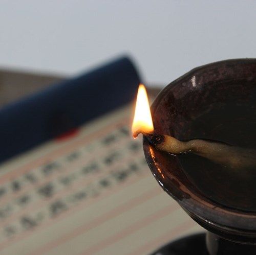 油灯复古烛台宋代陶瓷酥油影视道具古典禅意酥油灯