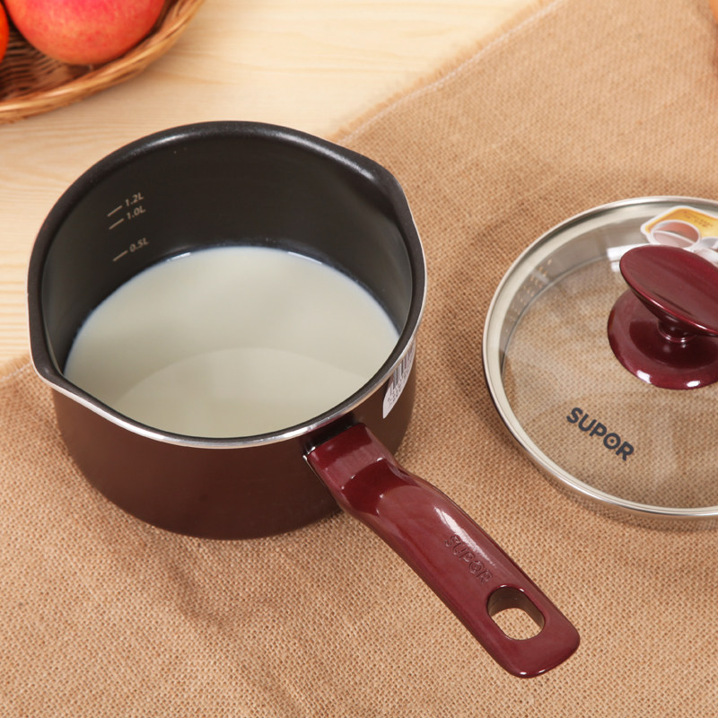 苏泊尔奶锅不粘锅小汤锅小锅煮牛奶锅婴儿宝宝辅食16cm燃气电磁炉