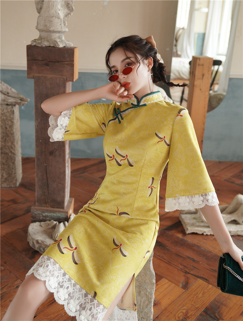 崔万志2020年新款嘉年嘉年华华艺华族经典品玉女装楼兰旗袍