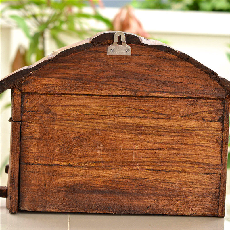 泰国国老木头信箱别墅田园挂墙复古水电费收纳意见箱