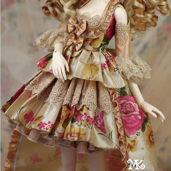 初音卷发款式可拆卸马尾mk1裙子欧风三分衣服bjd娃娃